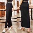 thumbnail image 1 of Wowcloth Women's Elastic Waist High Split Wrap Flowy Long Maxi Skirt Plain Side Slit Beach Party Maxi Skirts Renaissance Costume, 1 of 9