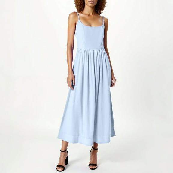 Wowcloth Women's Elegant French Waist Slim Suspender Dress