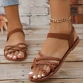 thumbnail image 1 of Wowcloth Women's Fashion Casual Beach Sandals – Soft Open-Toe Elastic Strap Flat Style for Summer Leisure & Outdoor Footwear,Plus Size, 1 of 9