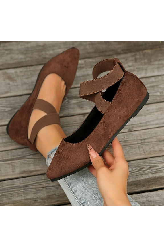 Women's Fashion Casual Cross-Strap Slip-On Bean Shoes Sandals – Soft Solid Color Style for Summer Leisure & Daily Outfit Wear,Plus Size