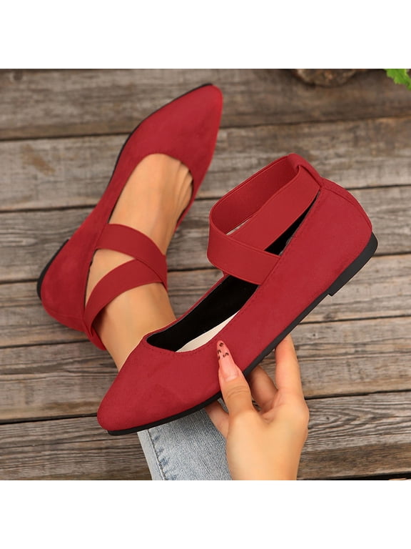 Women's Fashion Casual Cross-Strap Slip-On Bean Shoes Sandals – Soft Solid Color Style for Summer Leisure & Daily Outfit Wear,Plus Size