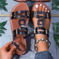 thumbnail image 1 of Wowcloth Women's Fashion Casual Double Buckle Beach Sandals – Comfortable Slip-On Flat Soles with Lightweight for Vacation & Resort Style Footwear, 1 of 8