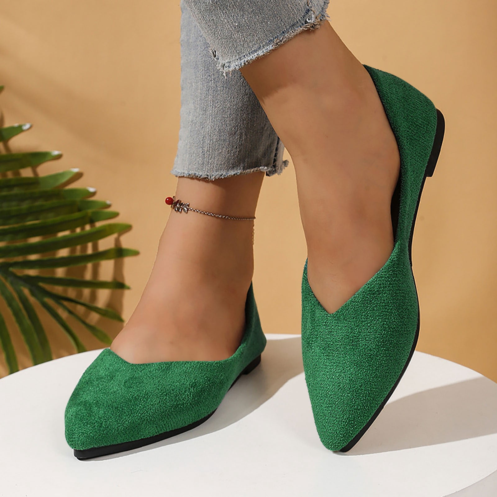 Wowcloth Women's Fashion Casual Flat Pointed-Toe Slip-On Shoes - Comfortable Pure Color Exterior Design with Stylish Office & Daily Wear Footwear,Plus ... Wowcloth Women's Fashion Casual Flat Pointed-Toe Slip-On Shoes - Comfortable Pure Color Exterior Design with Stylish Office & Daily Wear Footwear,Plus ...