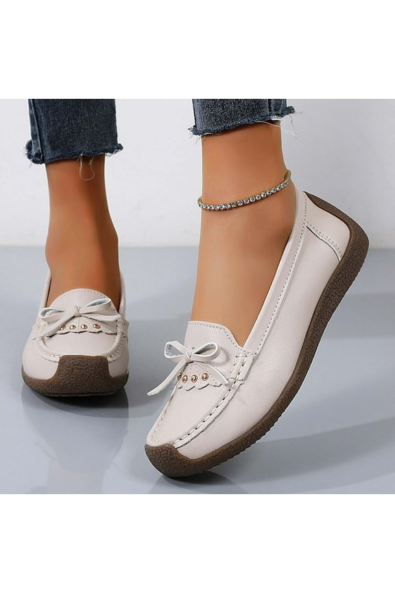 Women's Fashion Casual Flat Shoes – Breathable Soft Sole Slip-On for Spring Summer Everyday Wear & Versatile Comfortable Flats for Women Footwear,Plus Size