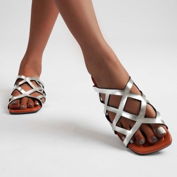 Wowcloth Women's Fashion Casual Hollow Mesh Open Toe Beach Sandals - Spring & Summer Style, Versatile Beach & Leisure Shoes