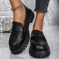 thumbnail image 1 of Wowcloth Women's Fashion Casual Loafer Shoes – Chunky Low Heel & Platform Design with Round Toe for All-Season Versatile Slip-Ons, 1 of 9