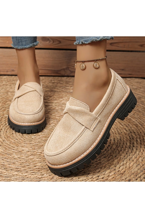Women's Fashion Casual Loafers – Soft Sole Low Heel Slip-On with Breathable Design & Versatile Style for Everyday Wear