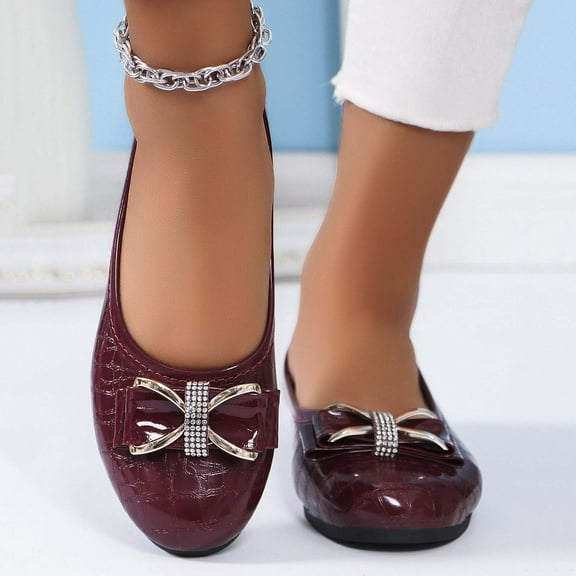 Wowcloth Women's Fashion Casual Round-Toe Flat Shoes – Comfortable Versatile Shape for Spring & Summer Everyday Casual Wear,Plus Size