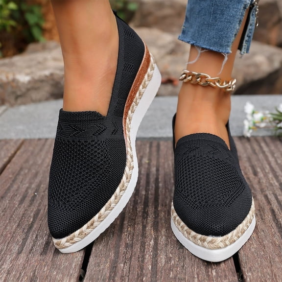 Wowcloth Women's Fashion Casual Slip-On Low-Top Sneakers – Comfortable Lightweight Design with Wedge Heel, Perfect for Casual Outings and Daily Wear