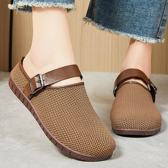 Wowcloth Women's Fashion Casual Slip-On Slippers – Breathable Round Toe Comfortable Design for Spring Summer Home & Leisure Wear