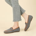thumbnail image 1 of Wowcloth Women's Fashion Casual Sneakers – Square Toe Flat Slip-On with Breathable Knit Upper, Versatile Spring/Autumn Footwear with Wide Width Options, 1 of 9