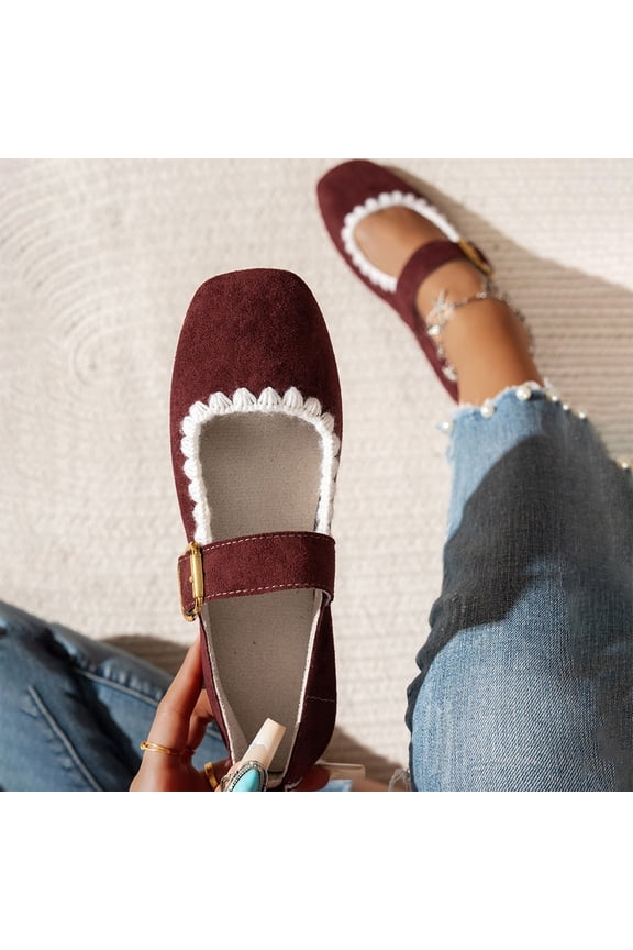 Women's Fashion Casual Soft-Sole Mary Jane Flats – Breathable Slip-On with Classic Round Toe & Versatile Solid Color Design for Everyday Wear