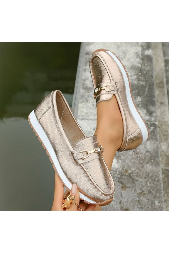 Women's Fashion Casual Summer Slip-On Loafers – Lightweight Low-Cut Flat Shoes for Easy Wear and Everyday Comfort