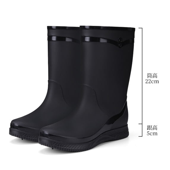 Wowcloth Women's Fashion Casual Tall Rain Boots - Waterproof Slip-Resistant Fleece-Lined Design for Outdoor and Rainy Day Wear