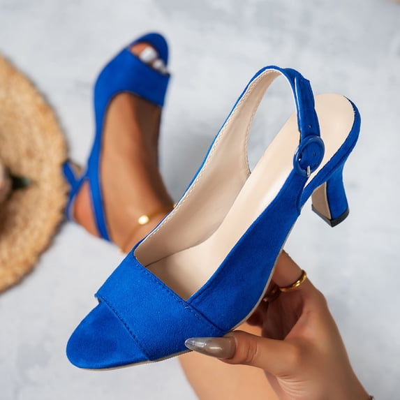 Wowcloth Women's Fashion Casual Wide Size Pointed Backless Open-Toe Sandals – Adjustable Ankle Strap with Breathable for Fairy Style Dress Outfits
