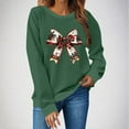 thumbnail image 1 of Wowcloth Women's Fashion Christmas Print Long Sleeve Round Neck Loose Sweatshirt - Non-Hooded Relaxed Fit for Holiday & Casual Wear, 1 of 4