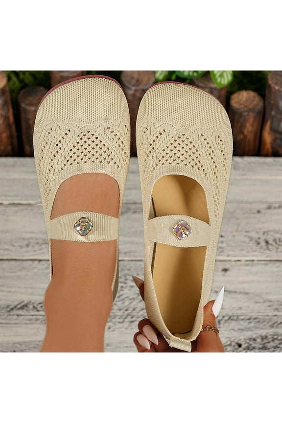 Women's Fashion Mesh Sneakers – Comfortable Slip-On with Breathable Openwork Design, Versatile Flat Shoes for Casual Wear and Everyday Comfort