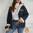 thumbnail image 1 of Wowcloth Women's Fashion Print Plush Fleece-Lined Loose-Fit Hooded Coat with Pockets - Long Sleeve Casual Zip-Up Outerwear for Autumn Winter, 1 of 8