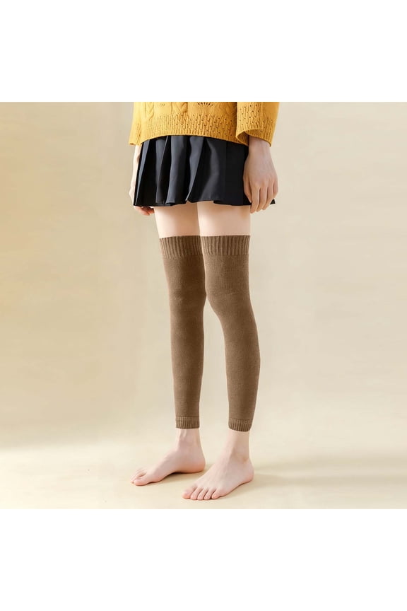 Women's Fashion Solid Over-Knee High Thermal Socks, Stylish Warm Cozy Winter Long Boot Socks for Cold Weather