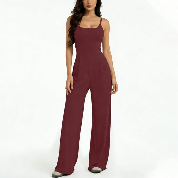 Wowcloth Women's Fashion Strapless Backless Jumpsuit with Waist-Defining and Wide-Leg for Daily Wear and Party