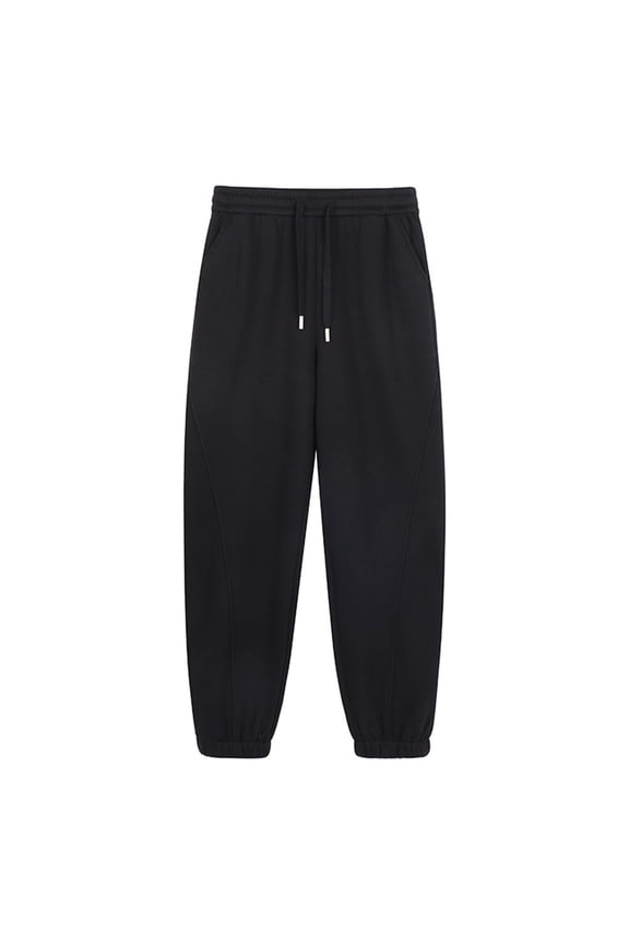 Women's Fleece Lined Jogger Pants - Thick & Warm Sweatpants with Drawstring Waist