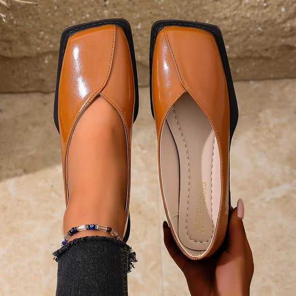 Wowcloth Women's French Mary Jane Flats – Comfortable Versatile Fashionable Design with Soft Sole and Low-Cut for Casual Retro Fashion