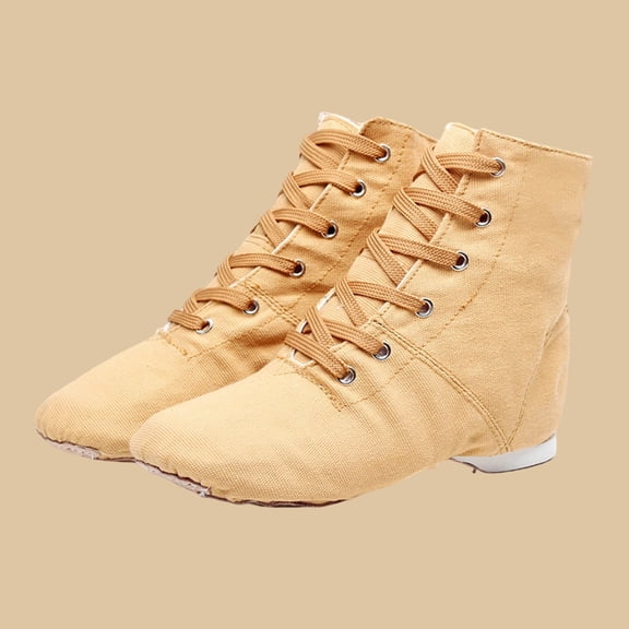 Wowcloth Women's High-Top Canvas Dance Shoes - Comfortable Plus Size Design for Jazz, Yoga, and Ballet Practice with Trendy Autumn Winter Style