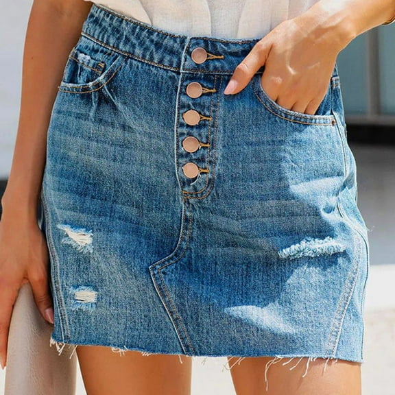 Wowcloth Women's Jean Skirt,Summer Denim Skirt