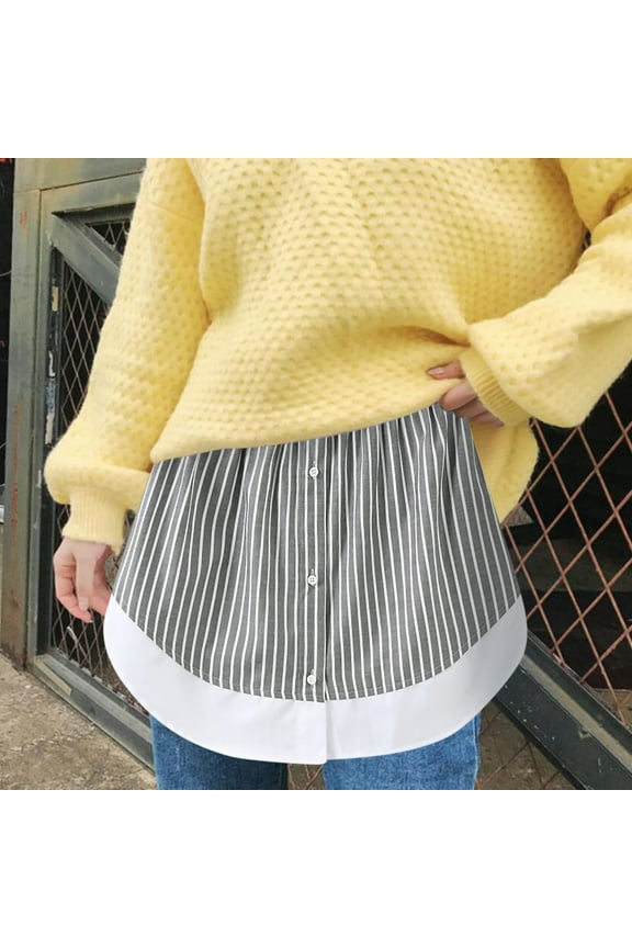 Women's Layered Tiered Sheer Stripe Printing Extender Half Slip Plus Size Skirt Light Twin Bed Skirt