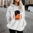 thumbnail image 1 of Wowcloth Women's Letter Print Drawstring Pocket Long Sleeve Hooded Sweatshirt Top - Double-Sided Fleece Plush for Cozy Casual Wear, Fall Winter Fashion, 1 of 4