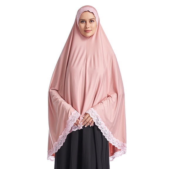Wowcloth Women's Long Milk Silk Hijab, Solid Color for Ramadan and Daily Use