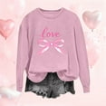 thumbnail image 1 of Wowcloth Women's Long Sleeve Casual Sweatshirt with Valentine Heart Print, Loose Fit Round Neck for Daily Wear and Valentine's Day, 1 of 4