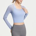 thumbnail image 1 of Wowcloth Women's Long Sleeve Yoga Top, Two-in-One Design for Fitness, Yoga and Daily Use, 1 of 9