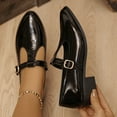 thumbnail image 1 of Wowcloth Women's Mary Jane Shoes - Round Toe T-Strap Design with Platform Sole and Low Heel, Vintage Style for Casual Everyday Wear, 1 of 9