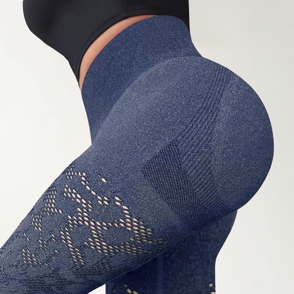 Wowcloth Women's Mesh Yoga Leggings, High-Waisted with Tummy Control and Butt-Lifting, Breathable for Outdoor Sports and Fitness