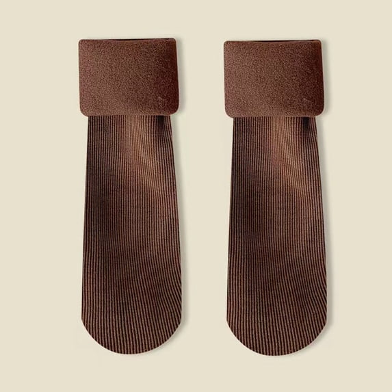 Wowcloth Women's Mid-Calf Socks, Thermal Thickened for Warmth with Non-Slip Grip for Home and Daily Wear