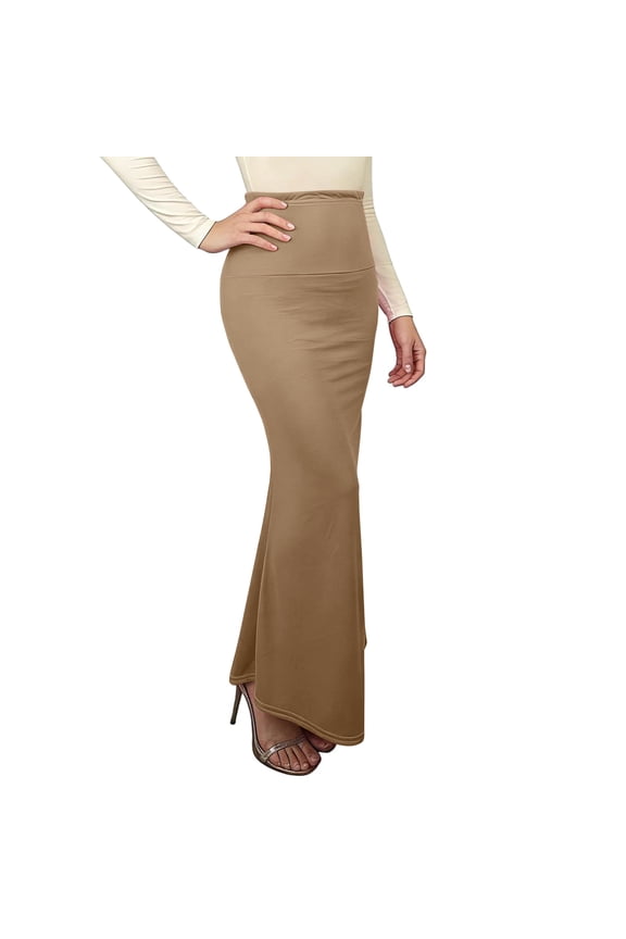 Women's Midi Skirt, High Waist Retro Bodycon Fish Tail Hem Flounce A-Line Skirt, Elegant Slim Fit for Daily, Party and Formal Wears