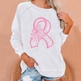 thumbnail image 1 of Wowcloth Women's Oversized Pullover Sweatshirt - Breast Cancer Awareness Printed Round Neck Top for Casual Wear & Comfort Fit, 1 of 6