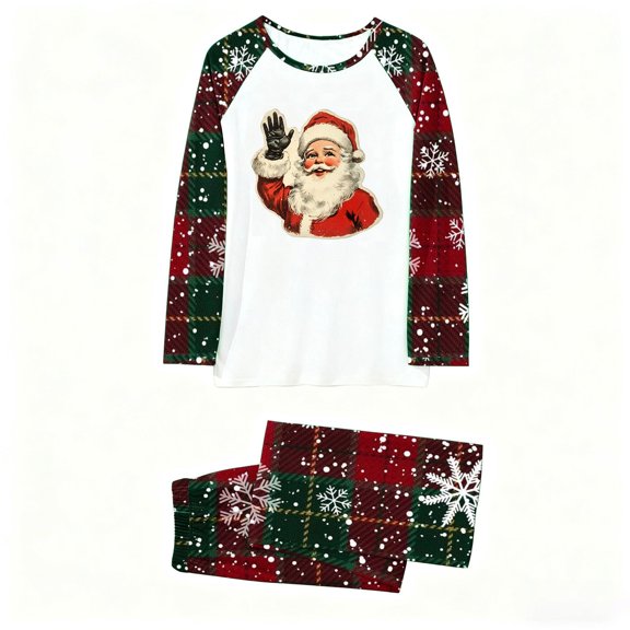 Wowcloth Women's Pajama Set, Christmas Print Family Cozy Matching, Long Sleeve and Pants Homewear for Holiday and Relaxation