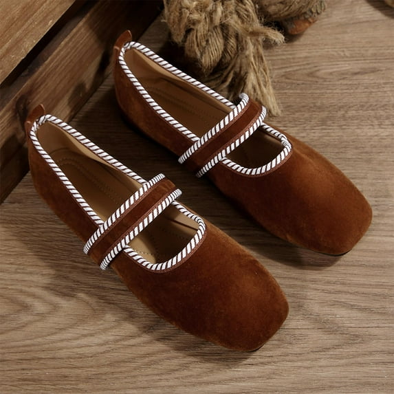 Wowcloth Women's Pebbled Sole Flat Shoes – Round Toe Low-Cut Slip-On with Solid Color Versatile Design for Casual Everyday Wear