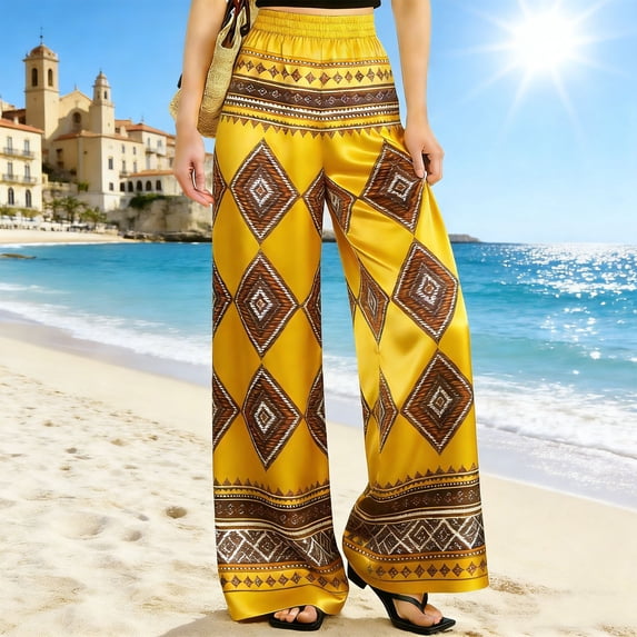 Wowcloth Women's Printed Satin Jumpsuit, Stretchy and Comfortable for Formal Wears, Party and Daily Wear