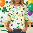 thumbnail image 1 of Wowcloth Women's Saint Patrick's Day T-shirt with All-Over Print, Loose Fit, Round Neck, Casual Comfort for Daily Wear and Festive Wears, 1 of 6
