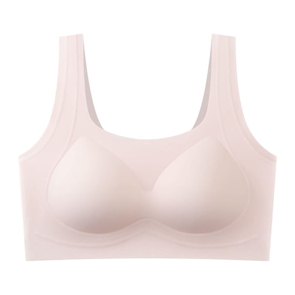 Wowcloth Women's Seamless Sports Bra, Solid Color with Wide Straps and Back Support, No Underwire Push-Up Breathable Comfortable for Daily Wear and Sports Activities