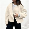 thumbnail image 1 of Wowcloth Women's Shawl Collar Jacket, Drop Shoulder Flared Button-Free Open Front Design, Casual Fashion Solid Color Long Sleeve Hoodless for Daily Wear, 1 of 6