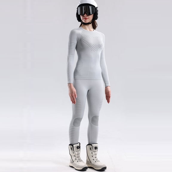 Wowcloth Women's Ski Base Layer Set - Thermal Compression Underwear Merino Wool Blend, Moisture Wicking Warm Long Johns for Snowboarding & Cold Weather