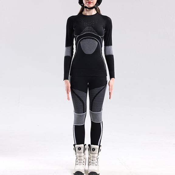 Wowcloth Women's Ski Base Layer Set - Thermal Compression Underwear Merino Wool Blend, Moisture Wicking Warm Long Johns for Snowboarding & Cold Weather
