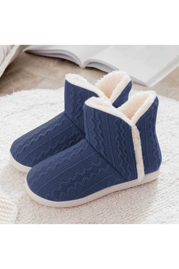 Women's Snow Boots – Cozy Solid Color Slip-On with Thermal Insulation for Maternity Comfort & Home Wear
