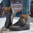thumbnail image 1 of Wowcloth Women's Snow Boots – Plush Fleece Lining, Thick Platform Sole with Enclosed Heel & Plus Size Fit for Fashionable Autumn Winter Outdoor Wear, 1 of 9