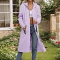thumbnail image 1 of Wowcloth Women's Solid Color Hooded Jacket with Zipper Pockets and Drawstring, Long Sleeve Casual Fashion Outerwear for Daily Wear, 1 of 6