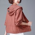 thumbnail image 1 of Wowcloth Women's Solid Color Sun Protection Jacket with Zippered Pockets & Raglan Sleeve - Long Sleeve Hooded Casual & Fashionable Outerwear for Daily Wear, 1 of 4
